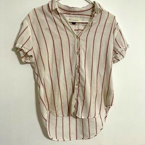 Universal thread striped button up shirt in size S
